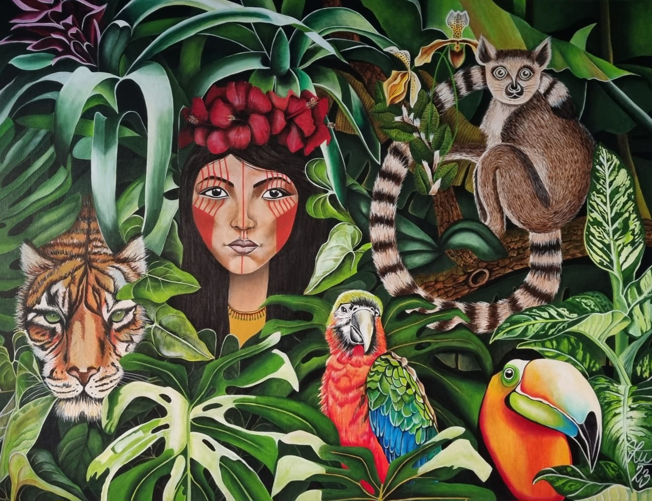 Lemurie 100 x 130 cm   