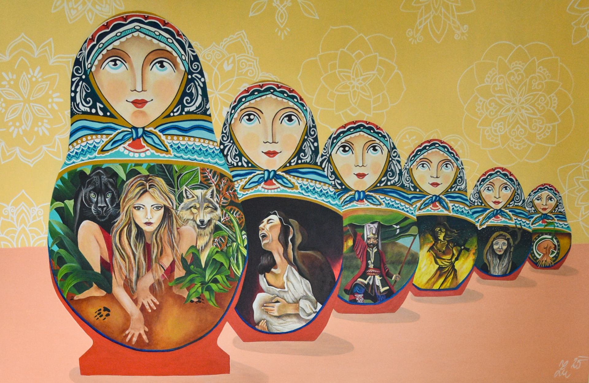 V břiše matčiny babičky 100 x 160 cm 